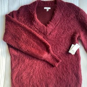 NWT Red BP Oversized fuzzy sweater
